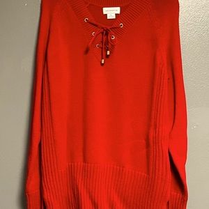 LIZ CLAIBORNE XL RED SWEATER